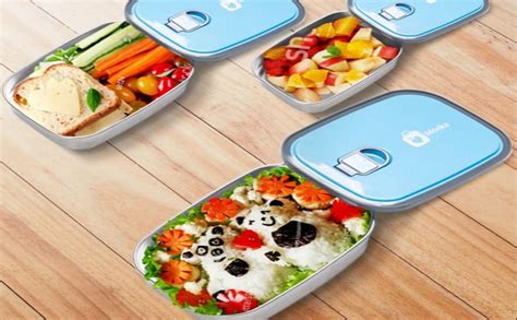 monka stainless steel lunch box|MONKA Bento Lunch Box Food Container Storage Set (3 In 1).